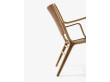 Fauteuil scandinave AX HM11 chêne et noyer. Edition neuve