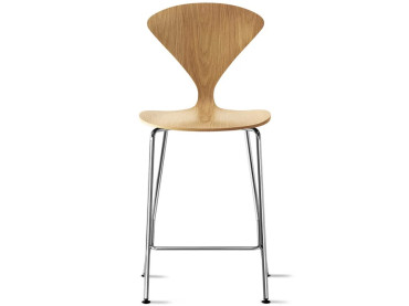 Tabouret de bar Cherner, H63 cm ou H73 cm chrome. Edition neuve