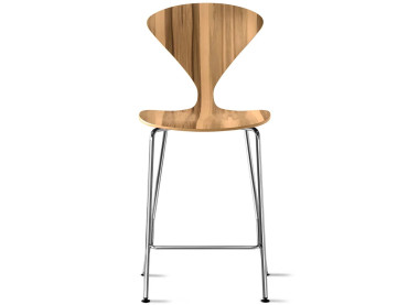 Tabouret de bar Cherner, H63 cm ou H73 cm chrome. Edition neuve