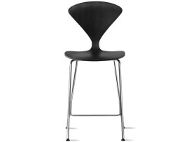 Tabouret de bar Cherner, H63 cm ou H73 cm chrome. Edition neuve