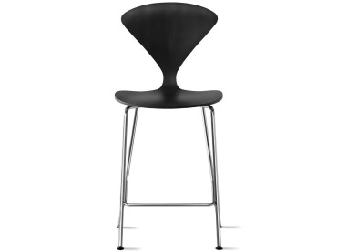 Tabouret de bar Cherner, H63 cm ou H73 cm chrome. Edition neuve