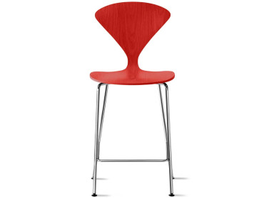 Tabouret de bar Cherner, H63 cm ou H73 cm chrome. Edition neuve