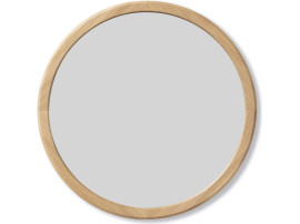 Miroir scandinave modèle Silhouette, Ø55cm, chêne