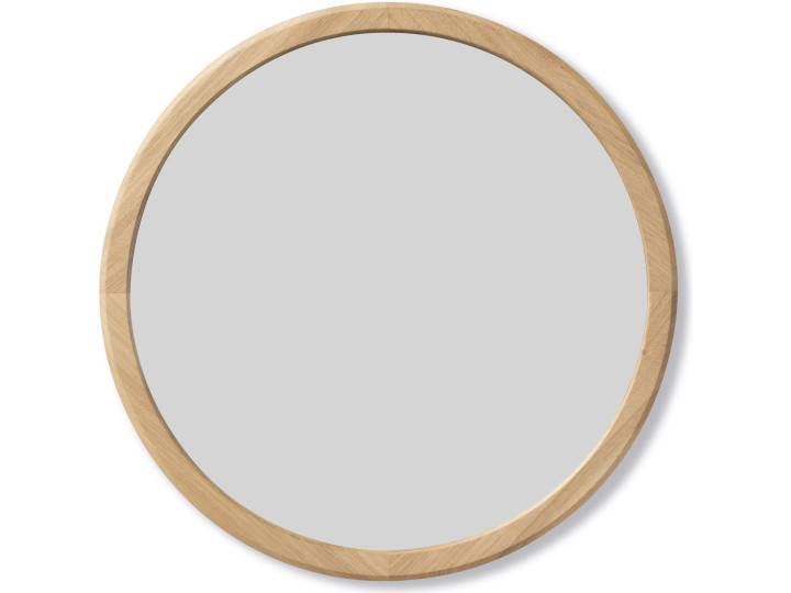 Miroir scandinave modèle Silhouette, Ø55cm, chêne