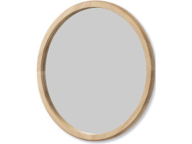 Miroir scandinave modèle Silhouette, Ø55cm, chêne