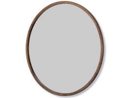 Miroir scandinave modèle Silhouette, Ø55cm, noyer