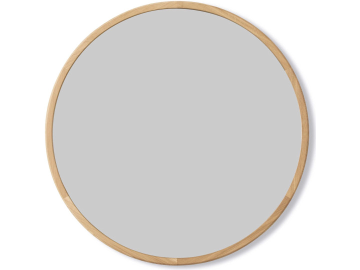 Miroir scandinave modèle Silhouette, Ø100cm, chêne