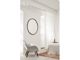 Miroir scandinave modèle Silhouette, Ø100cm, chêne