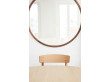 Miroir scandinave modèle Silhouette, Ø100cm, noyer