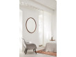 Miroir scandinave modèle Silhouette, Ø100cm, noyer