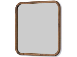 Miroir scandinave modèle Silhouette, 70x70cm, noyer