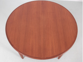 Table de repas scandinave extensible en teck 4/8 pers.