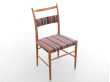 Suite de 4 chaises scandinave de Yngve Ekstrom, tissu Paul Smith