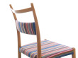 Suite de 4 chaises scandinave de Yngve Ekstrom, tissu Paul Smith