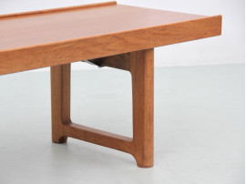 Banc ou table basse scandinave en teck