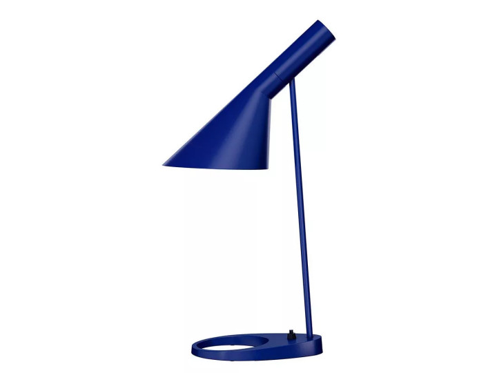 Mid-Century  modern scandinavian table lamp AJ MINI, midnight blue by Arne Jacobsen for Louis Poulsen.