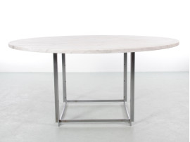 Table de repas scandinave PK-54 de Poul Kjaerholm pour E. Kold Christensen. Edition originale