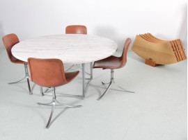 Table de repas scandinave PK-54 de Poul Kjaerholm pour E. Kold Christensen. Edition originale