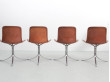 Suite de 4 chaises scandinaves modele PK9 édition originale K. Christiansen