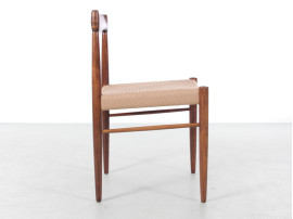 Suite de 4 chaises scandinaves en palissandre de Rio de H. W. Klein