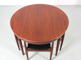 Dining set scandinave en teck de Hans Olsen.