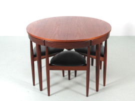 Dining set scandinave en teck de Hans Olsen.