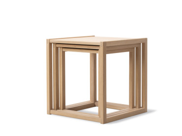 BM375 nesting tables by Borge Mogensen for Fredericia. New edition.