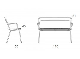 Banc scandinave modèle Kaffe. 