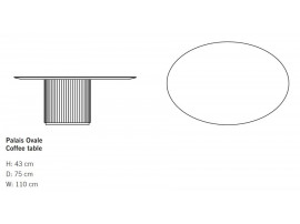 Table basse scandinave ovale Grand Palais 