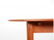 Scandinavian round dining table, in teak. 4 à 6 people.