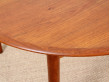 Scandinavian round dining table, in teak. 4 à 6 people.