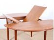 Scandinavian round dining table, in teak. 4 à 6 people.