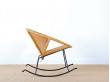 Rocking chair scandinave en rotin