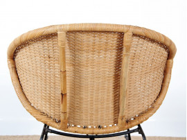 Scandinavian rocking chair in rattan