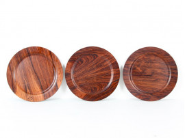 Set of 6 service plates in Rio rosewood