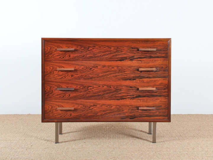 Scandinavian rosewood chest of drawers