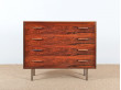 Scandinavian rosewood chest of drawers