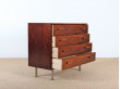 Scandinavian rosewood chest of drawers