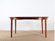 Scandinavian round dining table in teak. 4/6 seats