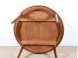 Table de repas scandinave ronde en teck. 4/6 personnes