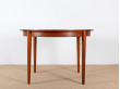 Table de repas scandinave ronde en teck. 4/6 personnes