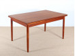 Scandinavian dining teak table 6/10 seats.