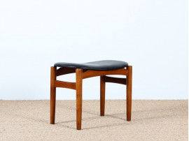 Little Scandinavian ottoman or low stool in beechwood