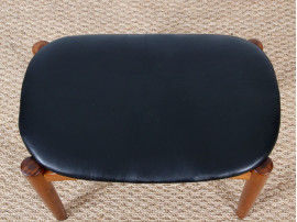 Little Scandinavian ottoman or low stool in beechwood