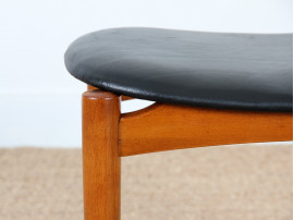 Little Scandinavian ottoman or low stool in beechwood