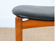 Little Scandinavian ottoman or low stool in beechwood