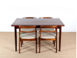 Table de repas scandinave en palissandre de Rio 6/8 pers