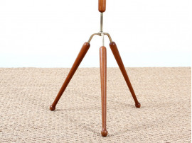 Scandinavian tripod floor lamp in teak