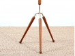 Scandinavian tripod floor lamp in teak