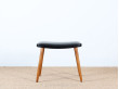 Tabouret ou repose pieds scandinave en cuir